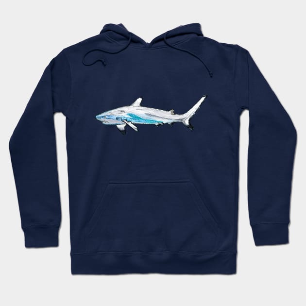 Blacktip Reef Shark Hoodie by mpflies2